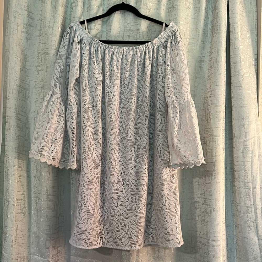 Lily Pulitzer Nevie Dress White Swirling Leaf Worn once